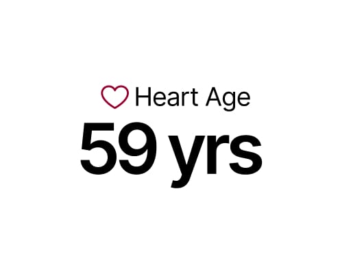 Heart Age 59 yrs